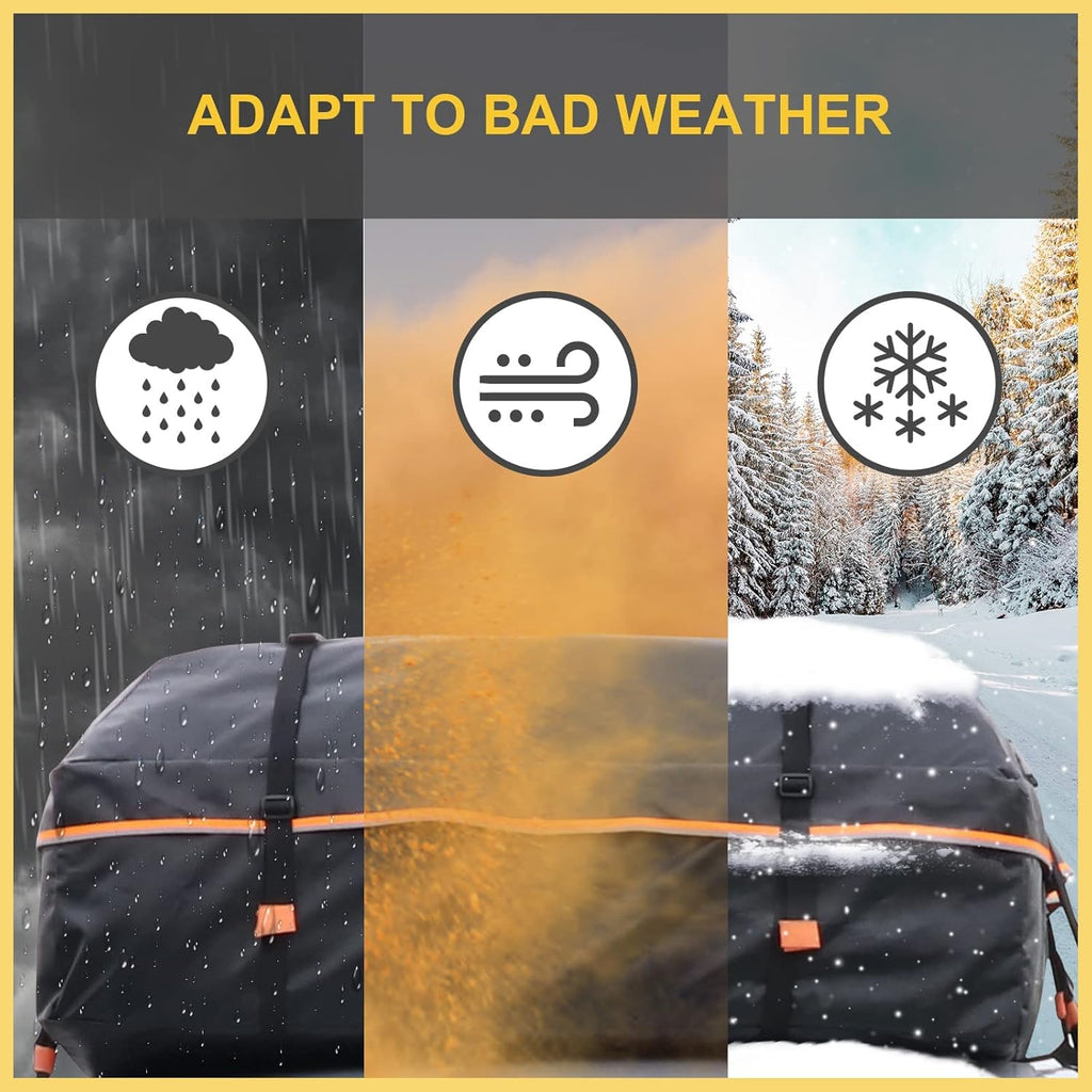 Car Rooftop Carrier Soft Cargo Box 20 Cubic Feet Waterproof Roof Bag with Reflective Strip W270