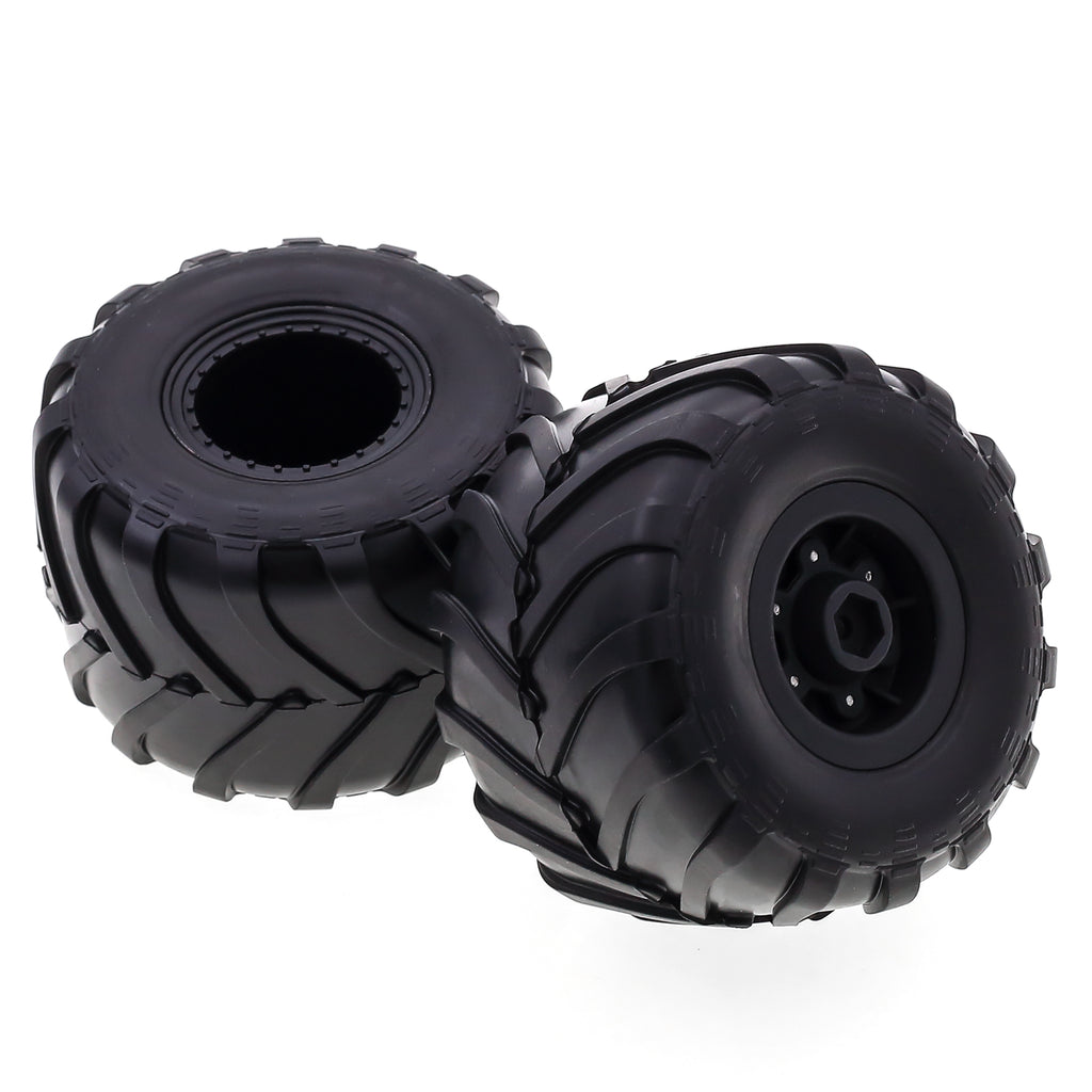Black Rubber Car Tires 4PCS 72*49mm D6586
