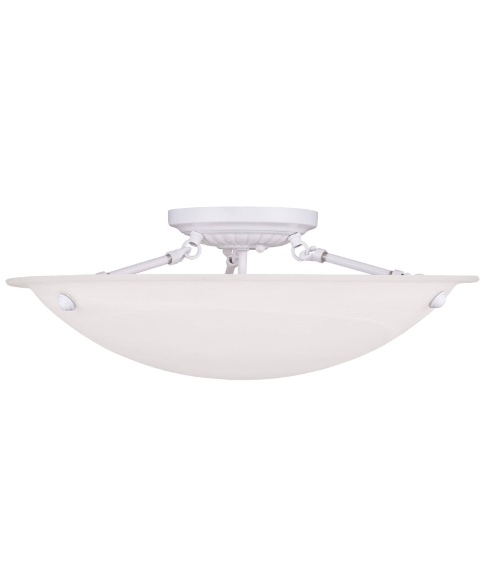 3-Light Ceiling Mount, White E35659