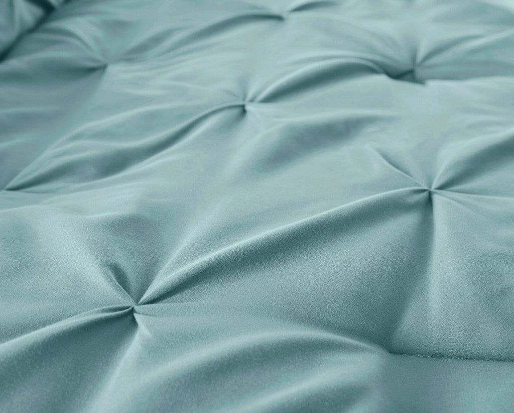 Pink 7 Piece Pinch Pleat Pintuck Bedding Comforter Set King A123