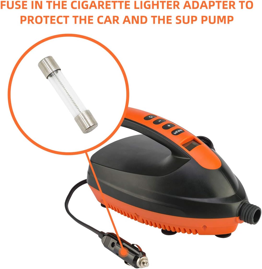 16 PSI Electric Paddle Board Pump with Auto-Off, 12V DC, Pack of 2 I5973