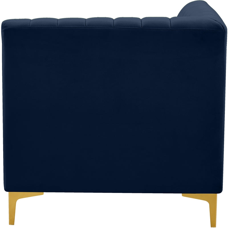 Navy Velvet Corner Chair B235