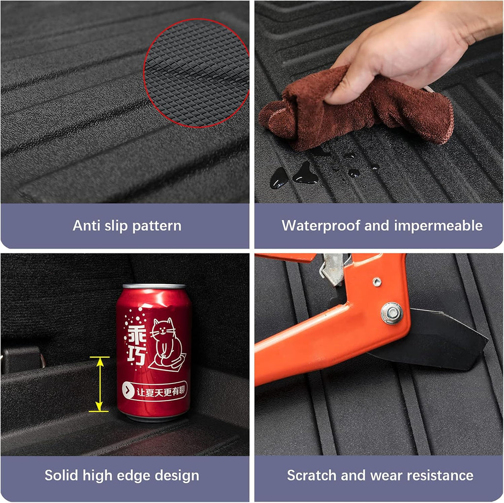 Black TPO Waterproof Rear Cargo Mat for 2021 2022 Nissan Rogue K38152