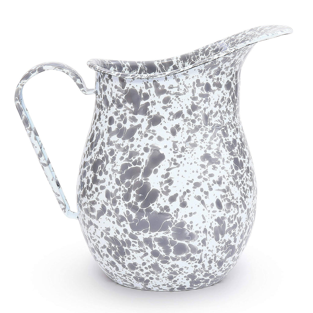 Grey & White Marble Enamelware Pitcher K1062
