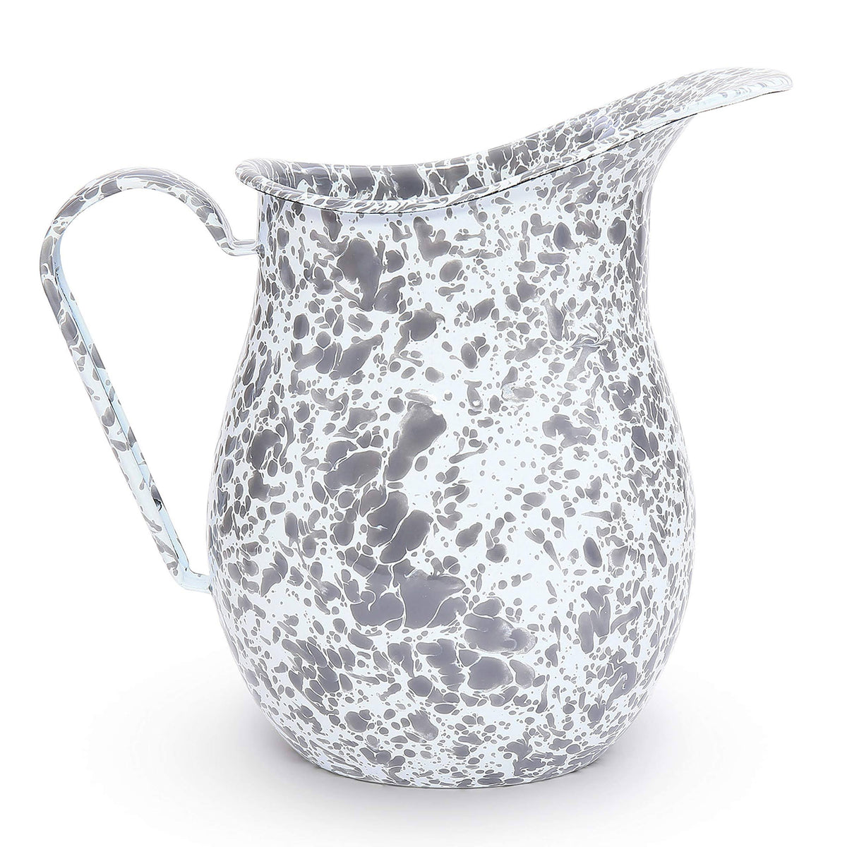 Grey & White Marble Enamelware Pitcher K1062