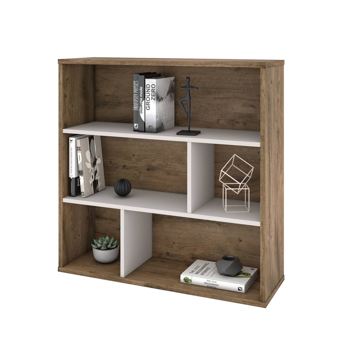 Rustic Brown Sandstone Asymmetrical Shelving Unit G951228