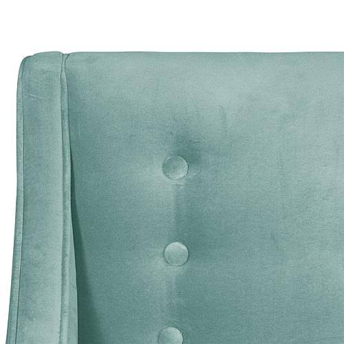 Velvet Light Grey Kids Chair with Buttons L42494