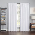 White Rod Pocket Single Curtain Panel J42962