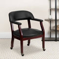 24x22 W Vinyl Seat Waiting Room Chair with Wood Frame P474788