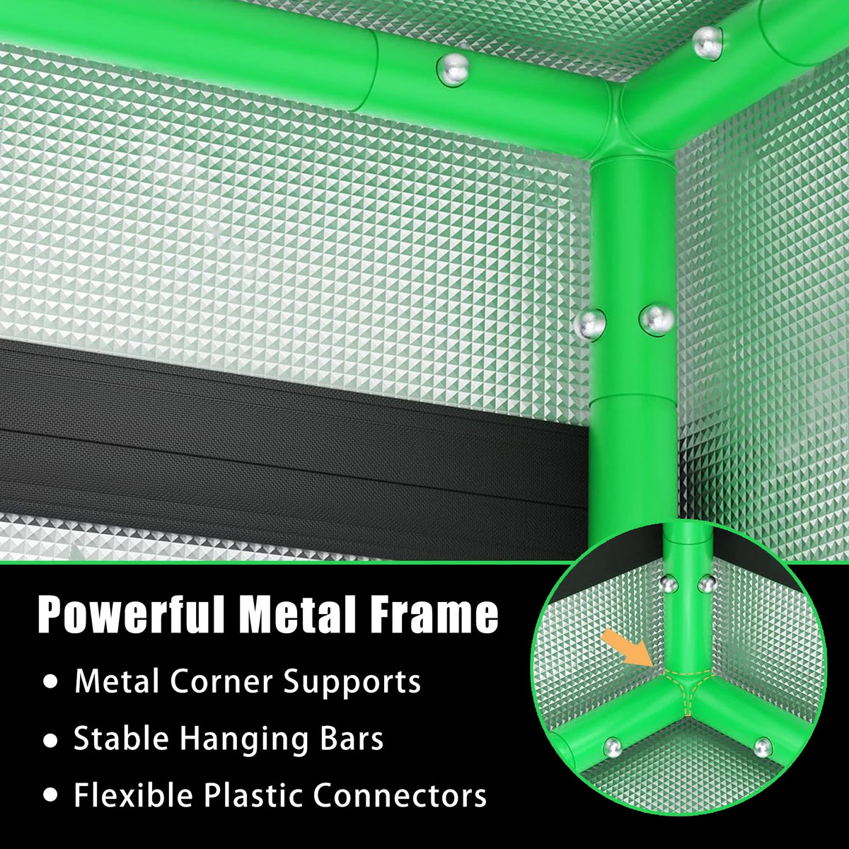 24"x24"x48" Water-Resistant Hydroponic Grow Tent with Observation Window V408315