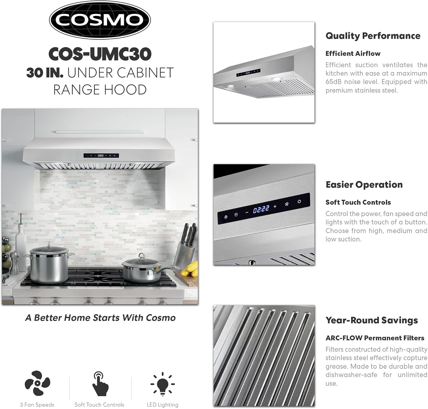 30 in. Under Cabinet Stainless Steel Range Hood T90388