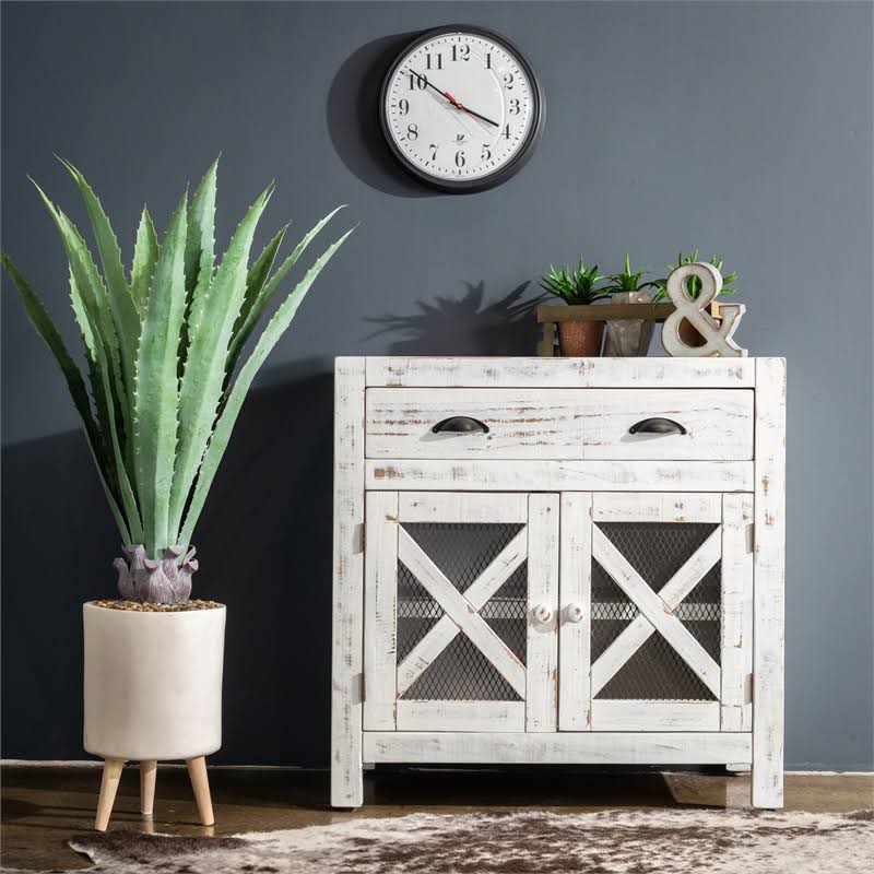 White 2-Door Accent Chest N715