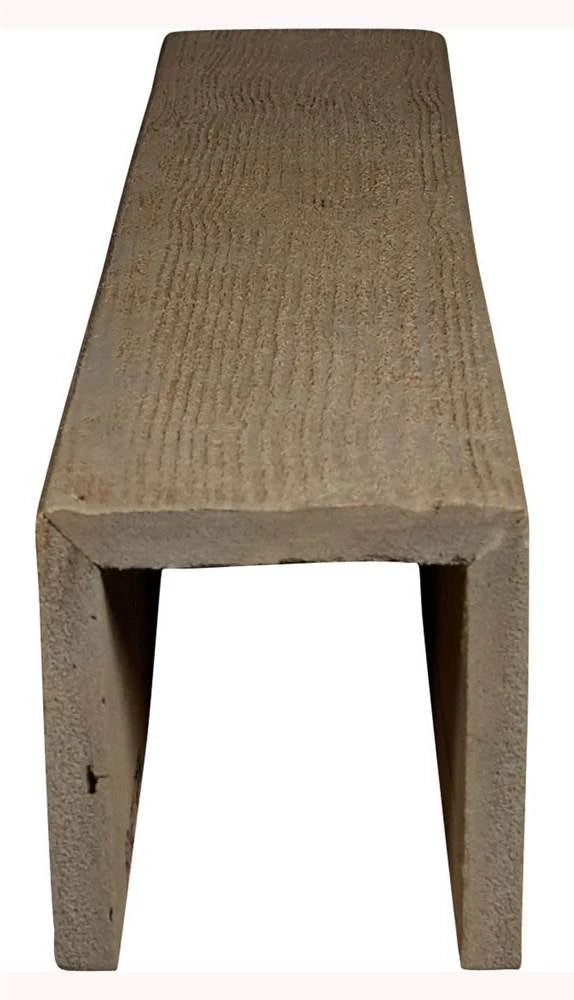 10x22W x 4x22H x 8&L 3-Sided Rough Sawn Faux Wood Ceiling Beam G5505