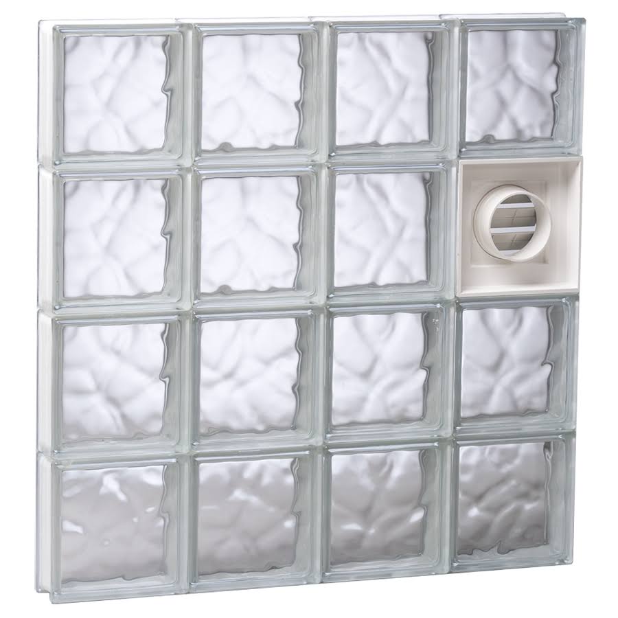 Wavy Glass Pattern Frameless Replacement Glass Block Window D89736
