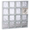 Wavy Glass Pattern Frameless Replacement Glass Block Window D89736