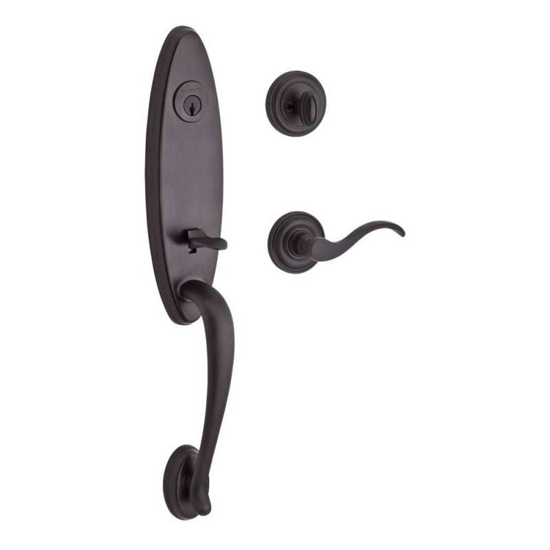 Single Cylinder Handleset with Lever and Round Rose E4239