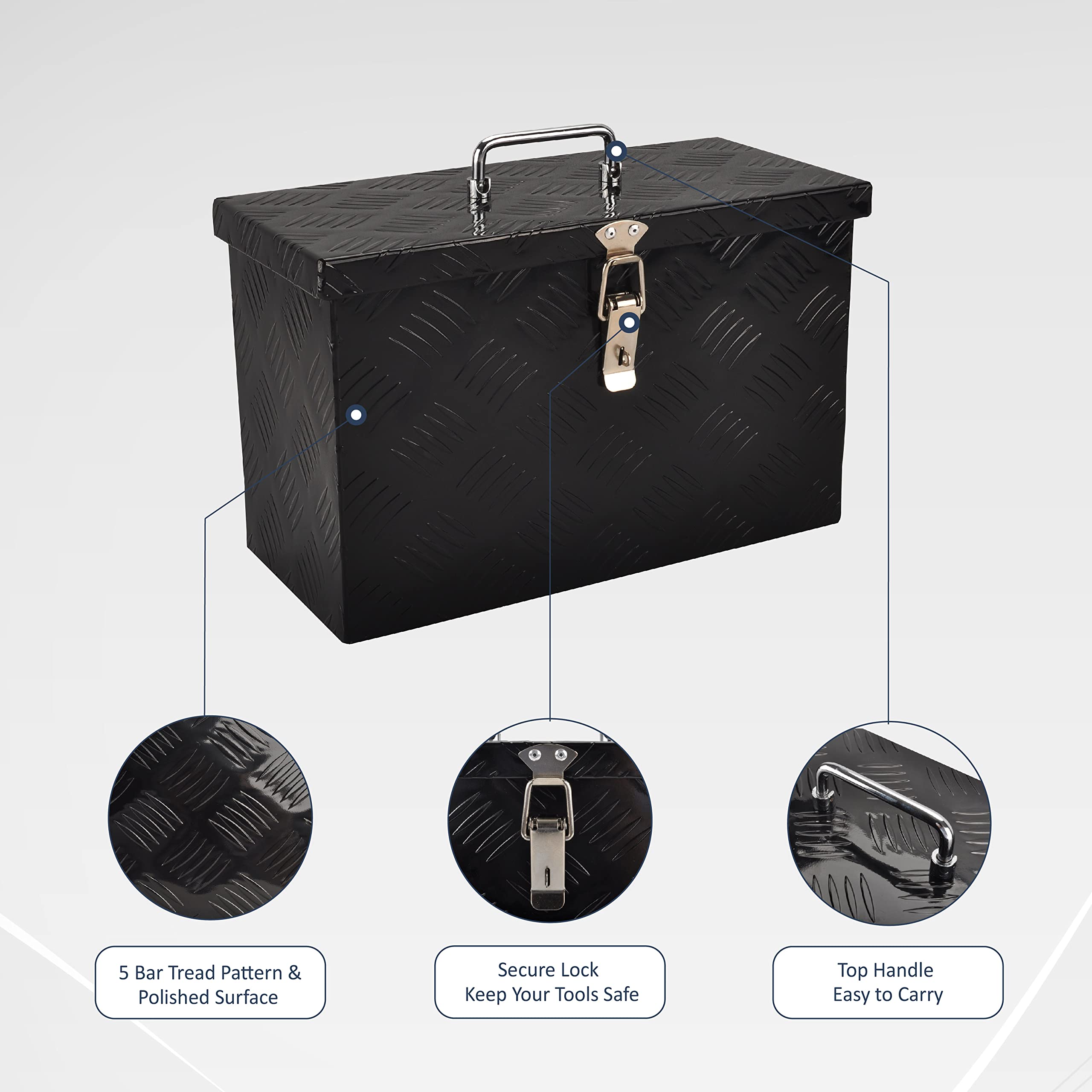 16 Inch Aluminum Pickup Tool Box Black L85149