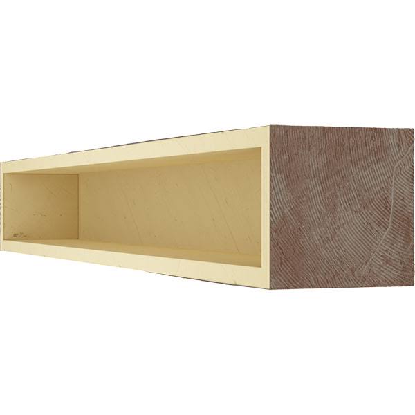 Pecky Cypress Faux Wood Fireplace Mantel, Aged Pecan L1065