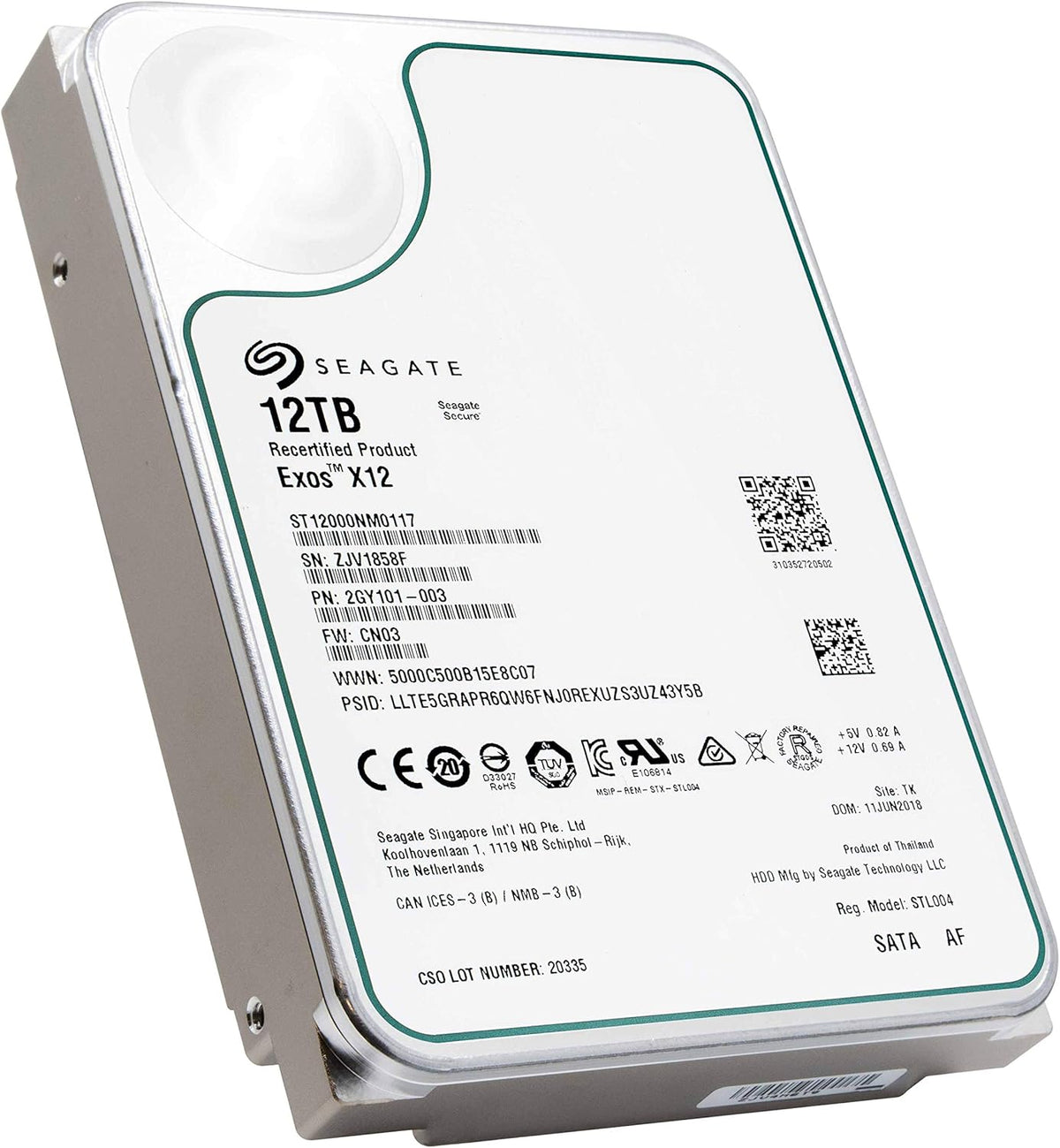 12TB 7200 RPM SATA 6Gb/s 256MB Cache 3.5 Hard Drive X89186