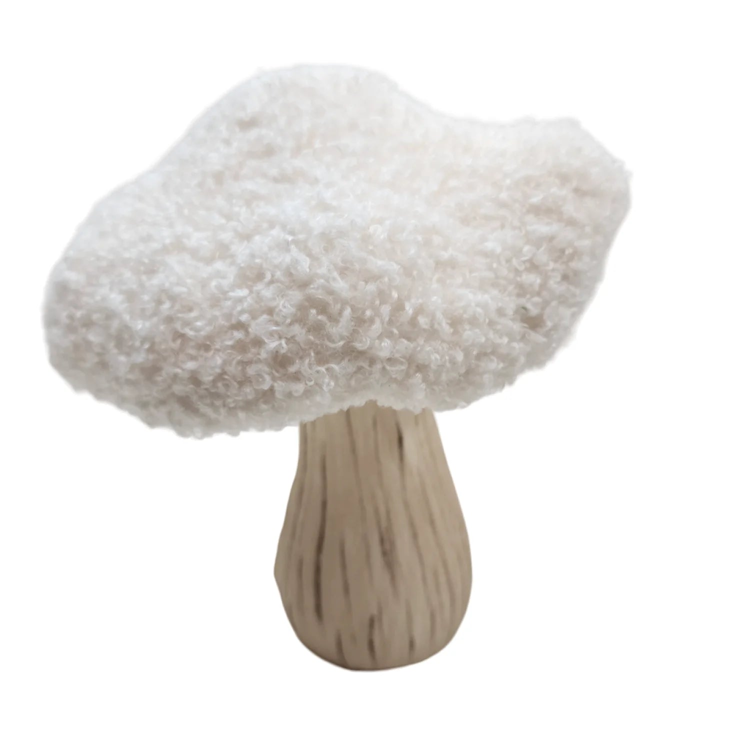 Cream Sherpa Mushroom Decor G299