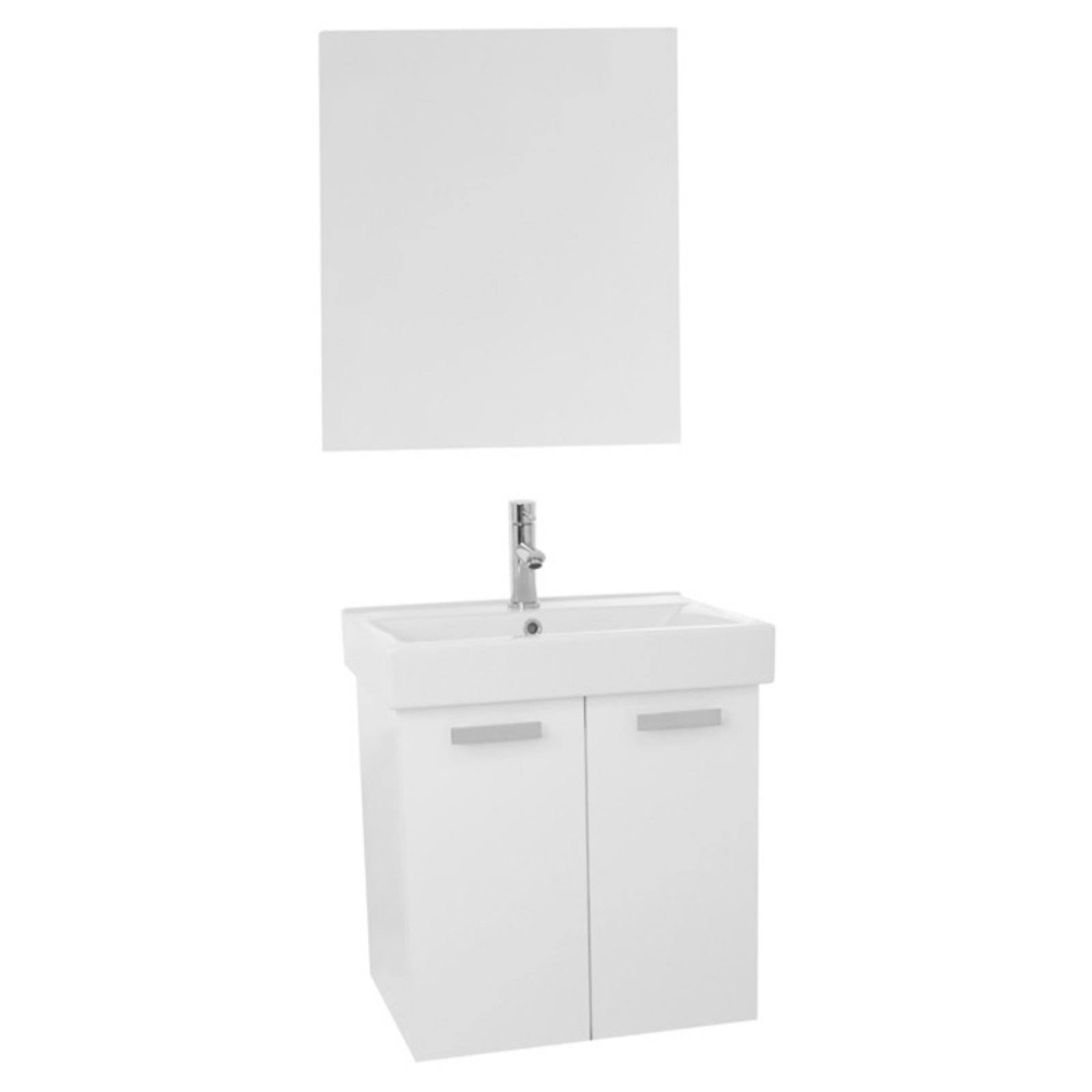 Glossy White Wall Mounted Vanity Set Z9545