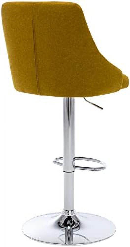 Adjustable Fabric Tufted Swivel Barstool with Back O45129