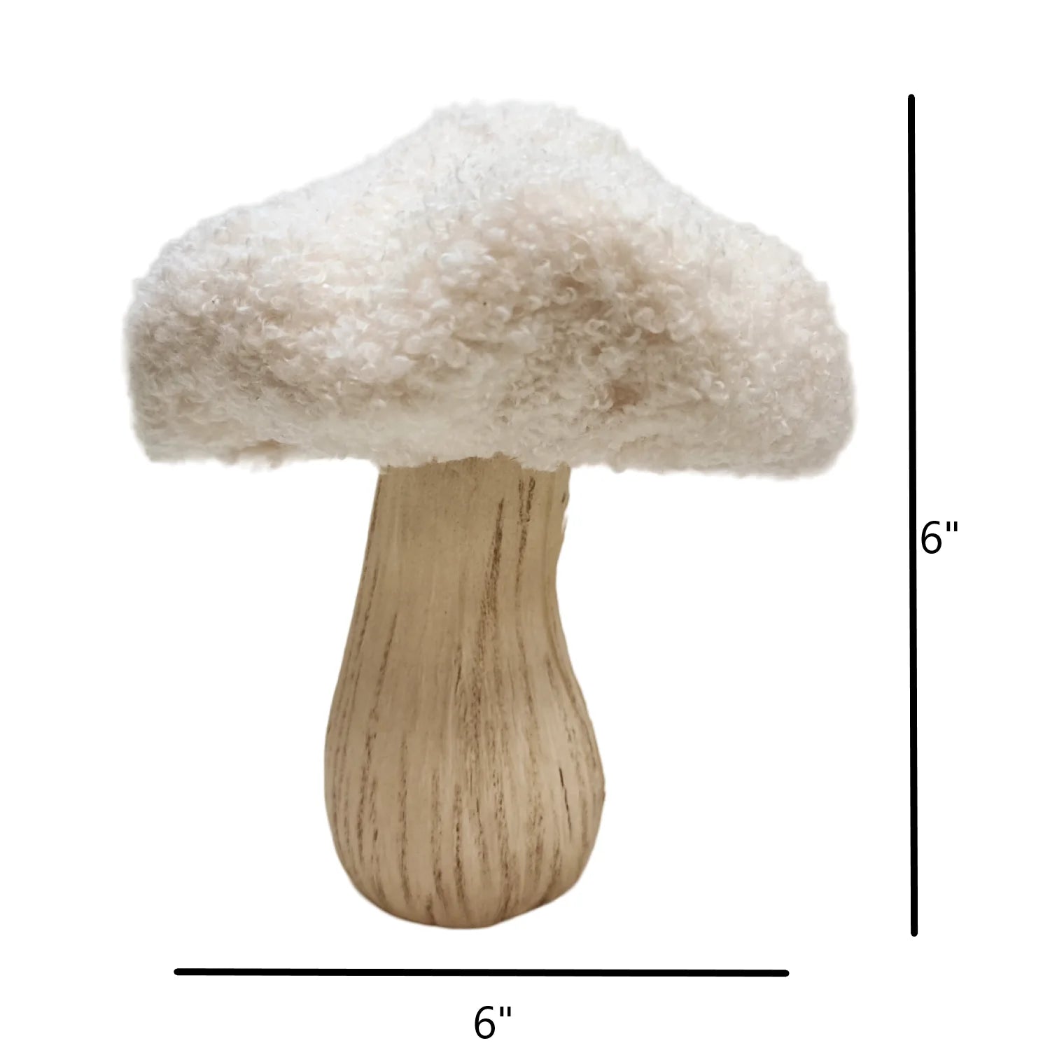 Cream Sherpa Mushroom Decor G299