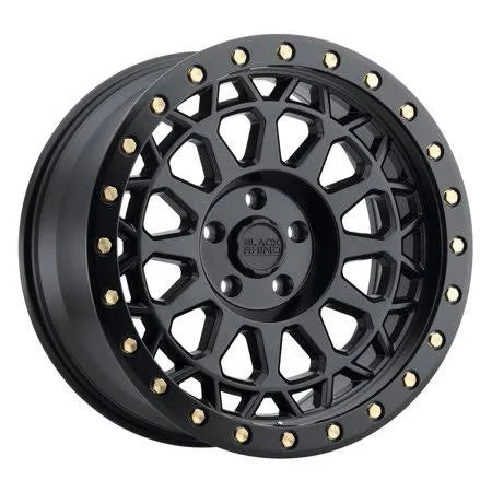 20x9.5 Matte Black Wheel with Brass Bolts S27495