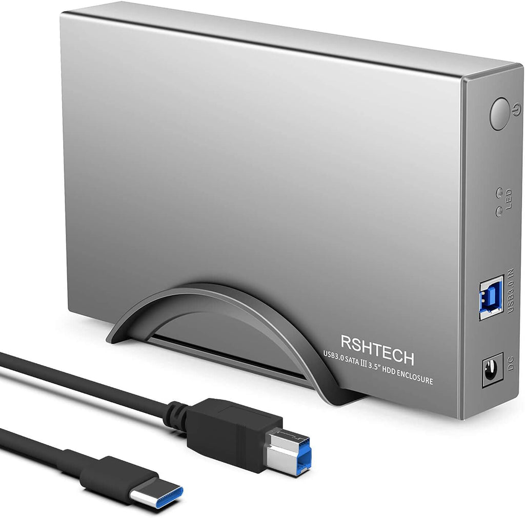 USB 3.0 to SATA Aluminum External Hard Drive Dock Case for 3.5 inch HDD SSD H756441
