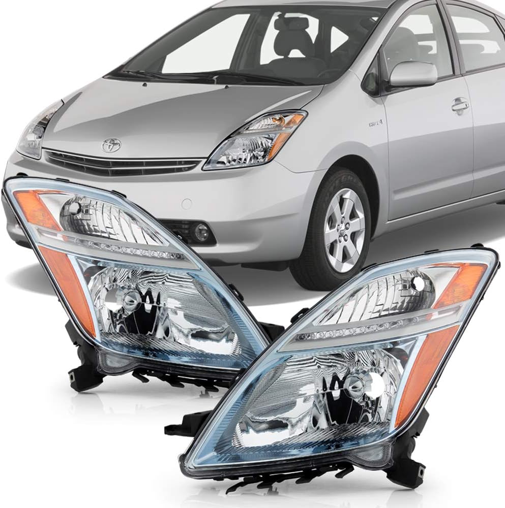Chrome Headlights Headlamps Replacement Set M13671