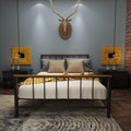 Full Metal Platform Bed Frame with Headboard and Footboard O49310