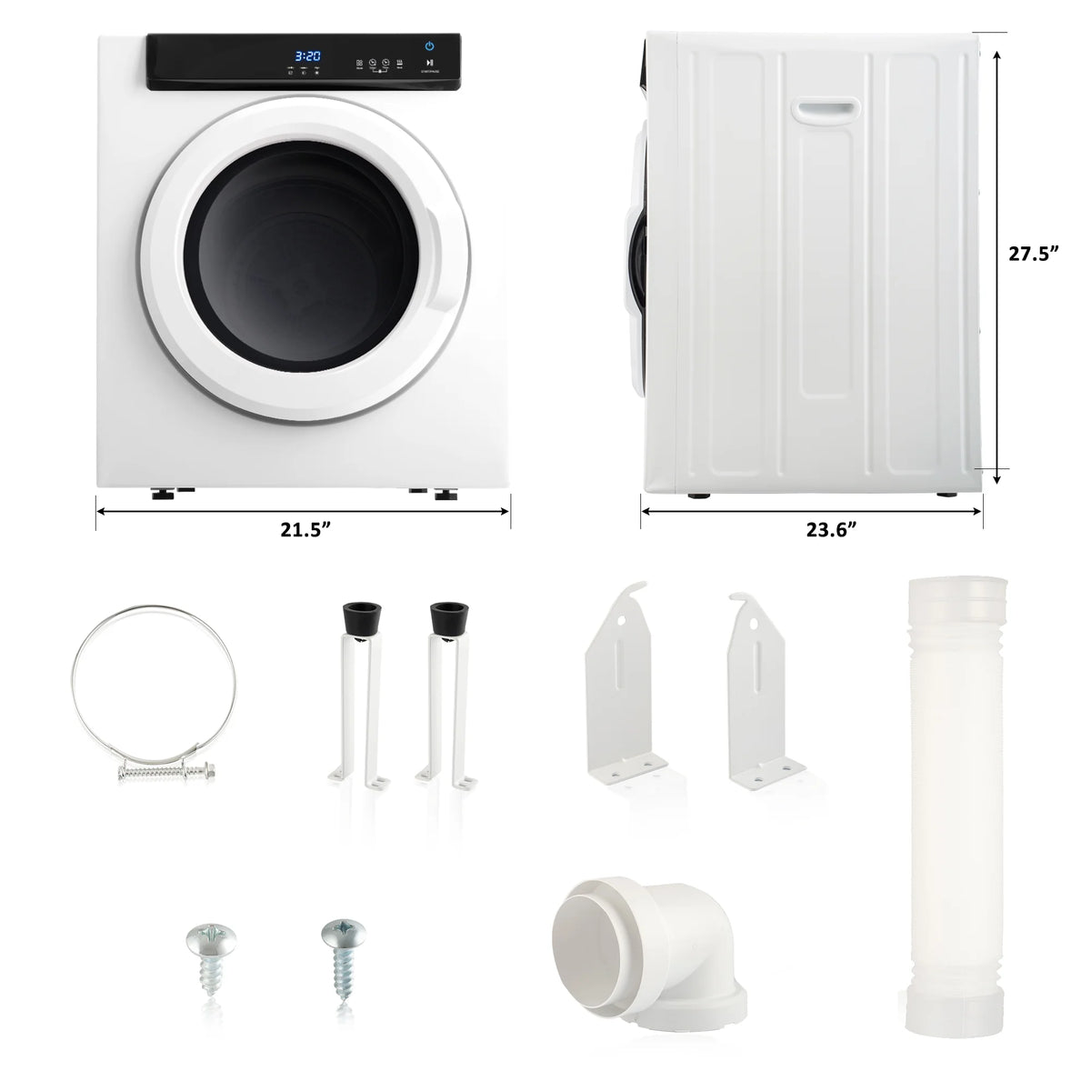 Electric Portable Clothes Dryer with Stainless Steel Tub P2134