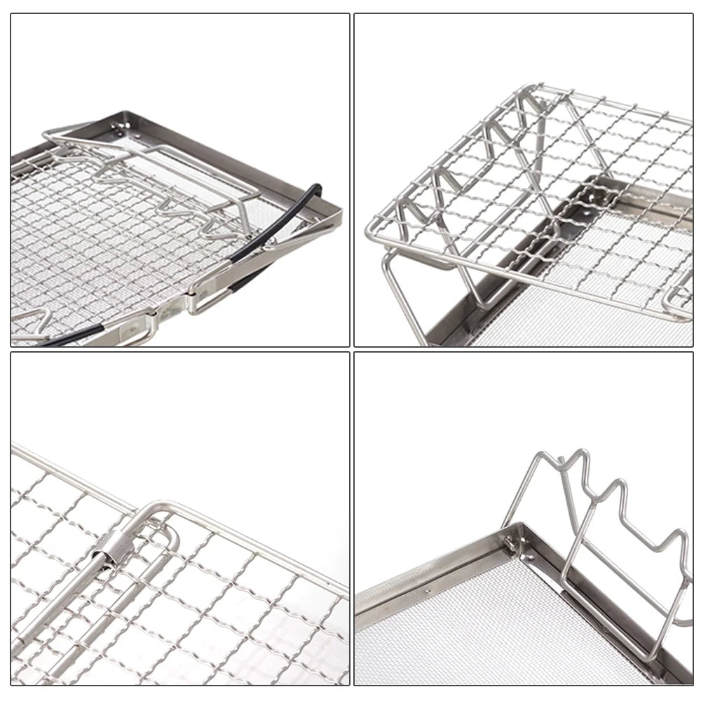 Stainless Steel Folding Camp Stove Toaster Rack K299378