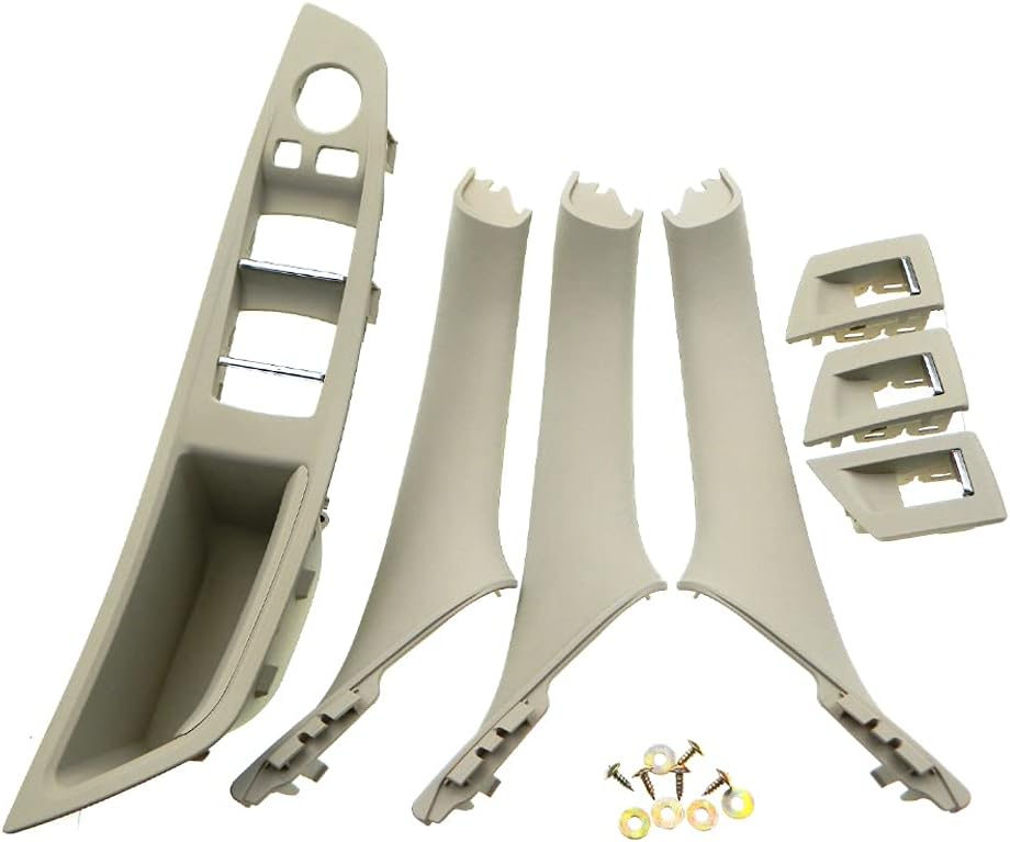 7PCS Carbon Fiber Pattern Inner Trim Door Handle Replacement Pack of 2 V853
