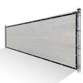 Grey Privacy Fence Screen HDPE Mesh Cover with Reinforced Grommets W94186