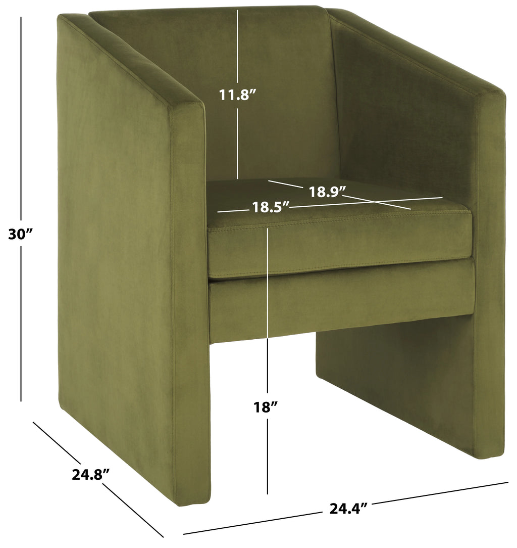 Olive Green Velvet Accent Chairs T715382