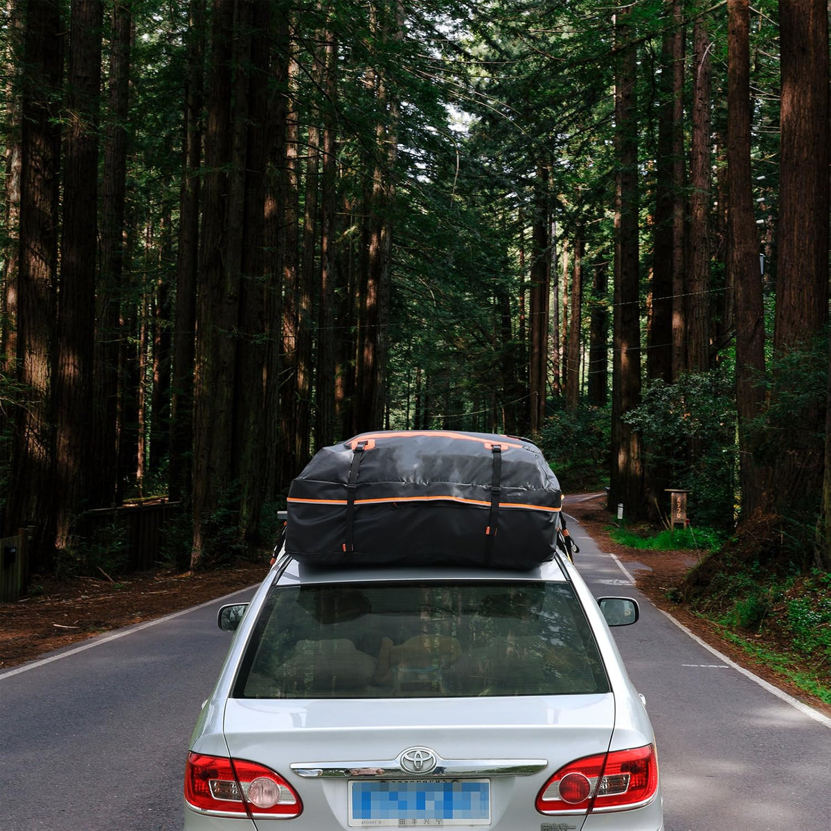 Car Rooftop Carrier Soft Cargo Box 20 Cubic Feet Waterproof Roof Bag with Reflective Strip W270