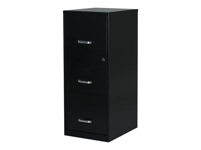 Vertical Filing Cabinet 3 Drawer Metal Black K8349