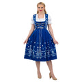 Blue Cotton 3 Piece Dirndl Dress L809