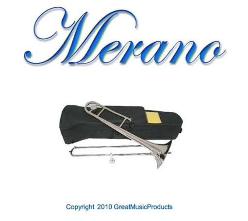 Silver Slide Trombone with Case and Music Stand W9015