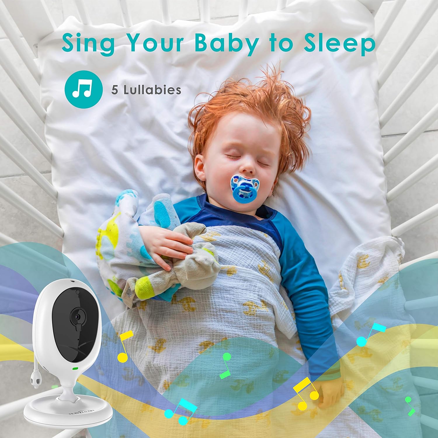4.3 Split Screen Video Baby Monitor with 2 Cameras and Audio O65856