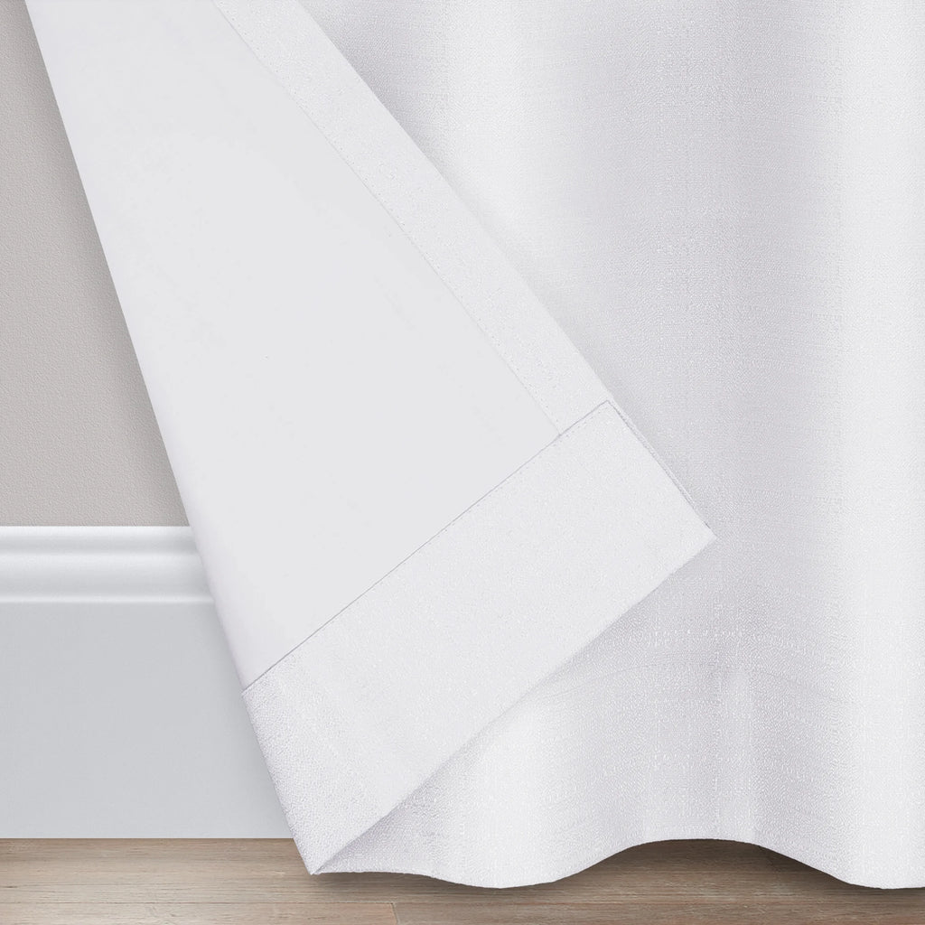 White Rod Pocket Single Curtain Panel J42962
