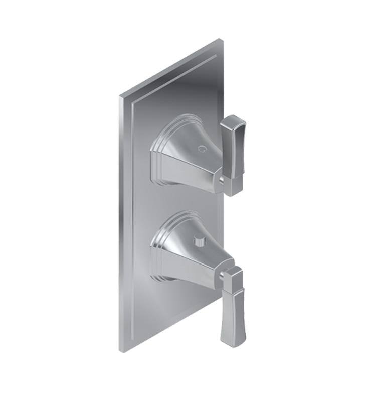 Olive Bronze Two Hole Thermostatic Valve Trim Plate with Lever Handle Y369