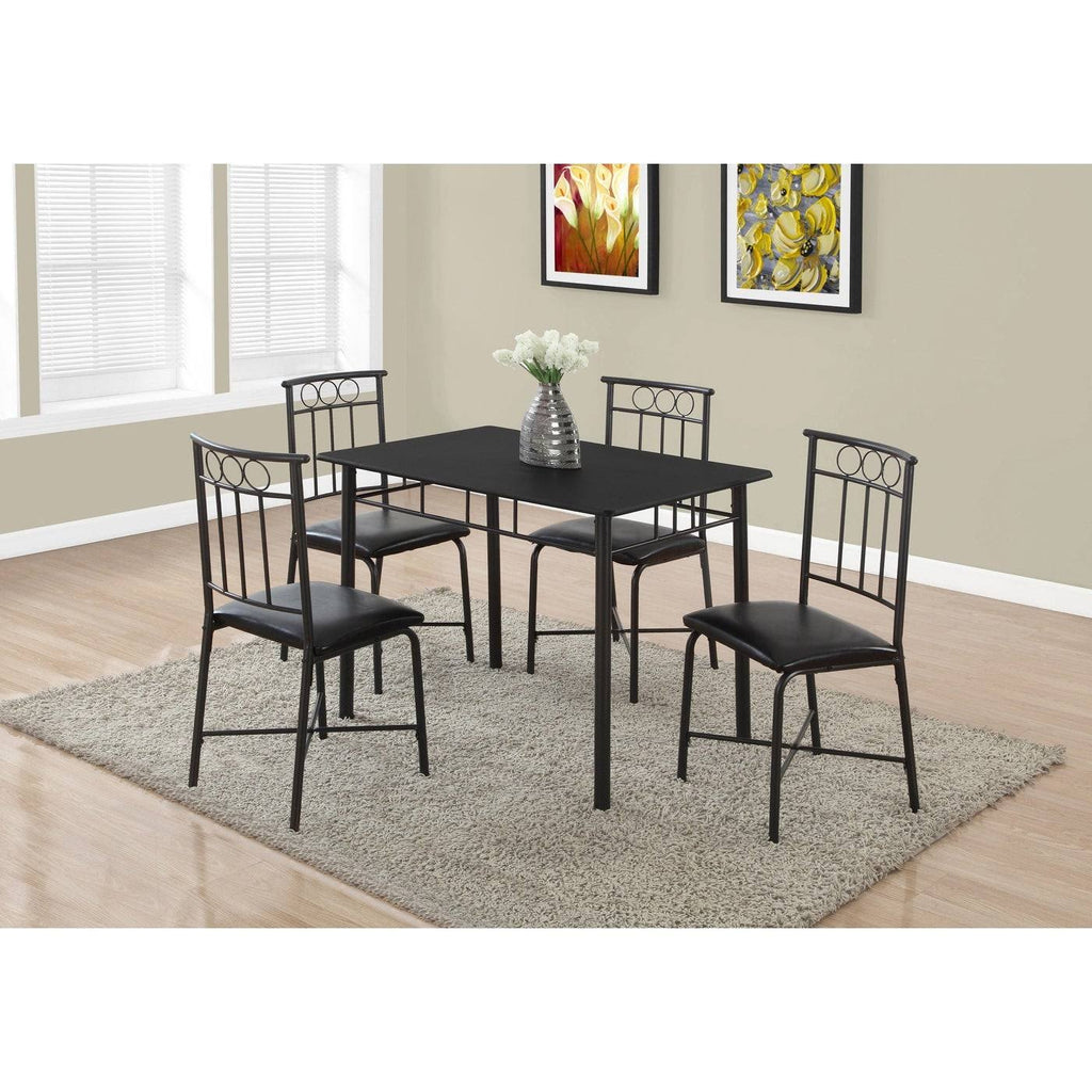 Black Metal 5 Piece Dining Set P8359