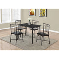 Black Metal 5 Piece Dining Set P8359