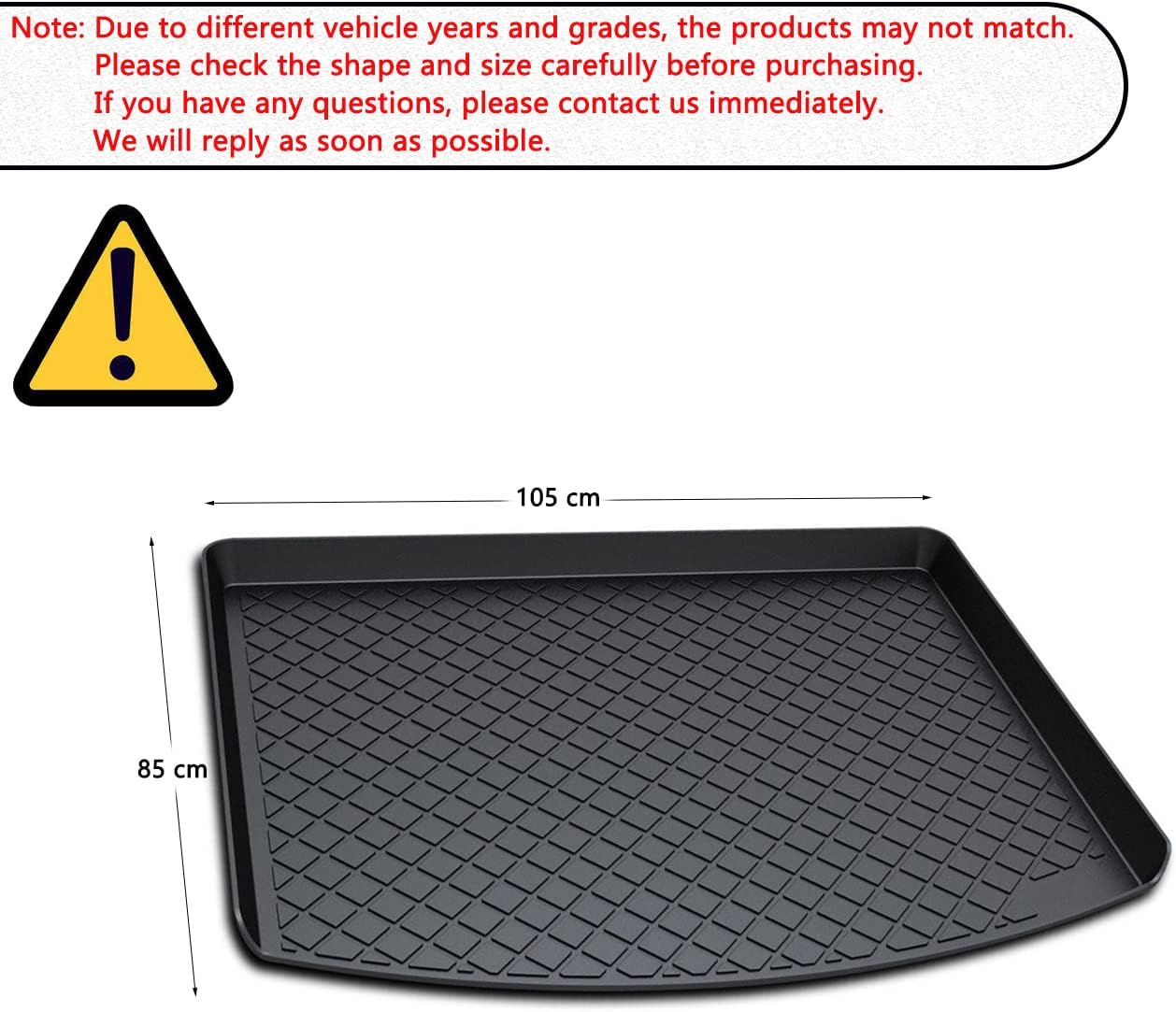 Black TPO Cargo Liners for Ford Escape 2013-2019, Pack of 2 G71837