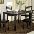 Faux Marble Top Dining Table in Black F3090