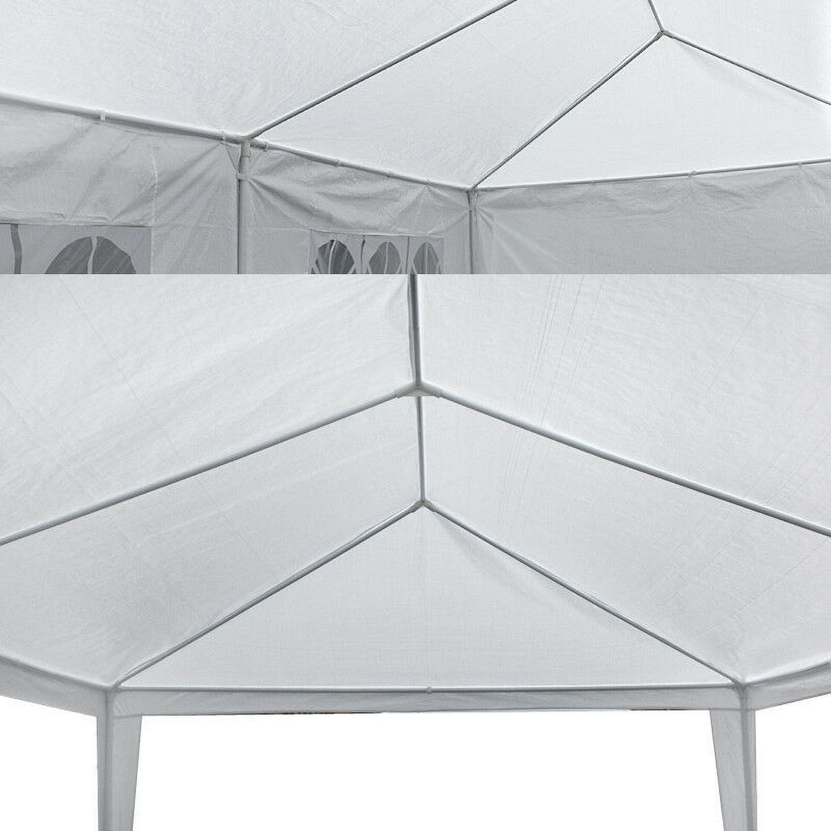 White Outdoor Gazebo Canopy Tent with 8 Removable Walls P8283