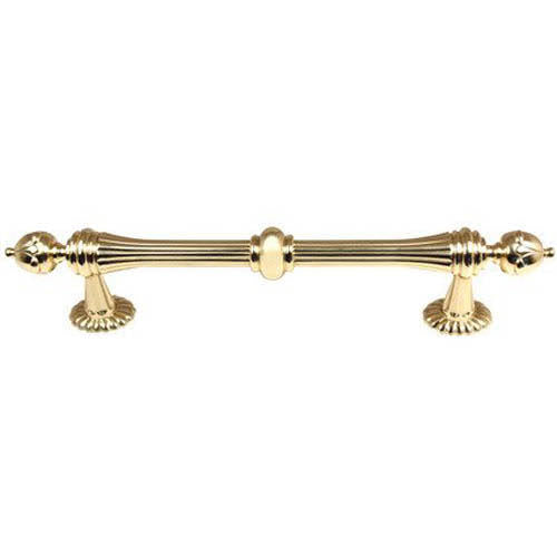 Ornate Unlacquered Brass Cabinet Pull G20155