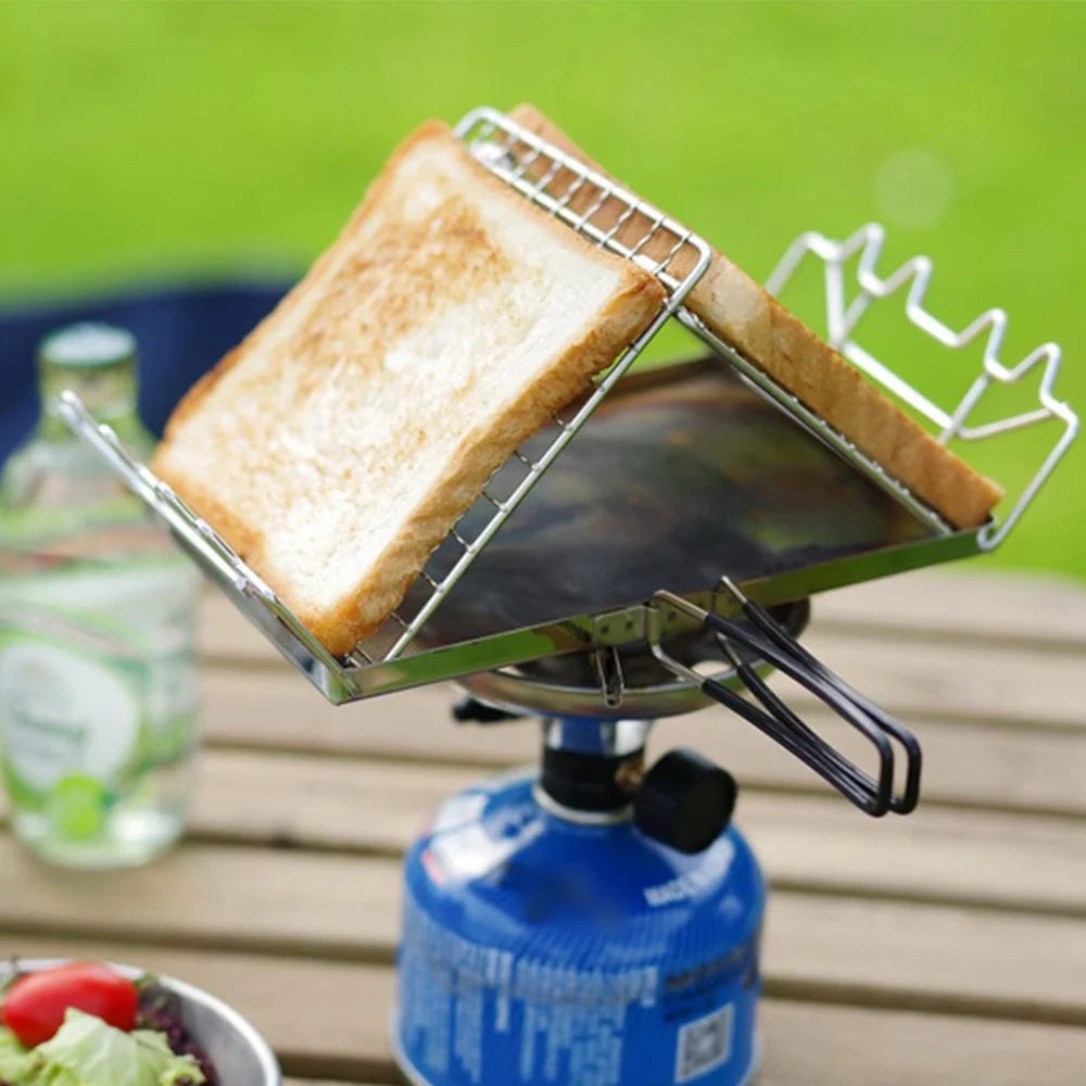 Stainless Steel Folding Camp Stove Toaster Rack K299378
